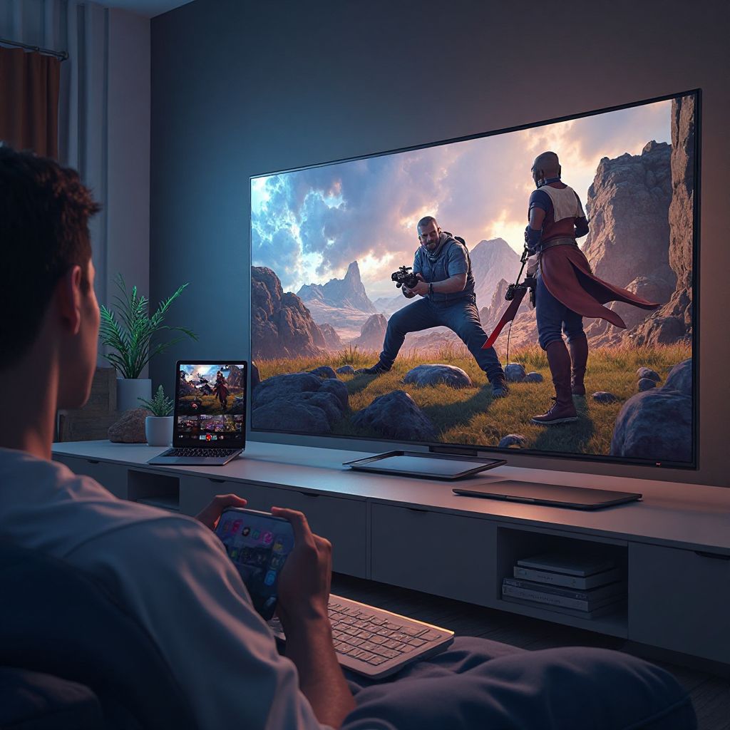 Cloud gaming service wey dey show for plenty devices